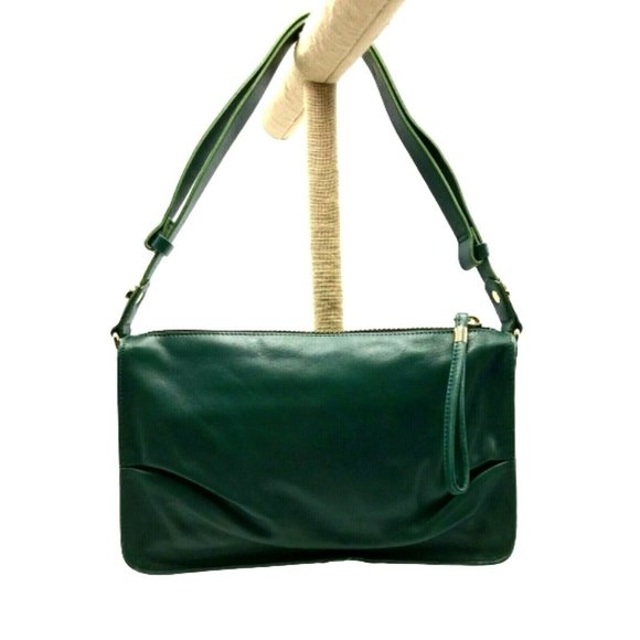 TRE VERO Convertible Cowhide Leather Handbag in Sp - Picture 1 of 11